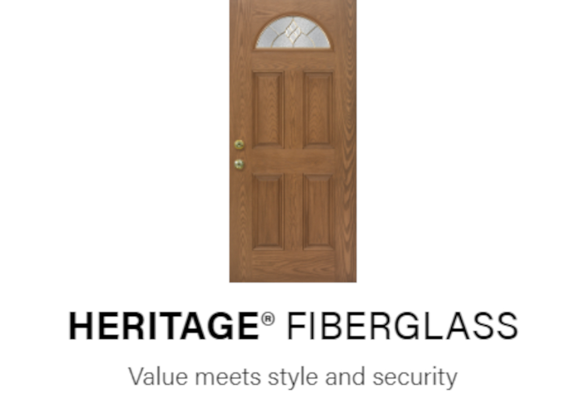 Heritage fiberglass doors